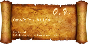 Osváth Vilma névjegykártya